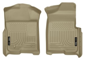 Ford F-150 Floor Liners - Front - Husky Liners - WeatherBeater - Tan - `09-`12 Ford F-150 Floor Liners - Front - Husky Liners - WeatherBeater - Tan - `09-`12